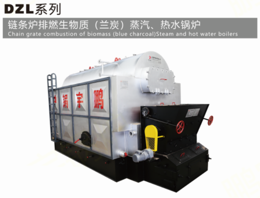 DZL系列 鏈條爐排燃生物質(zhì)（蘭炭）蒸汽、熱水鍋爐